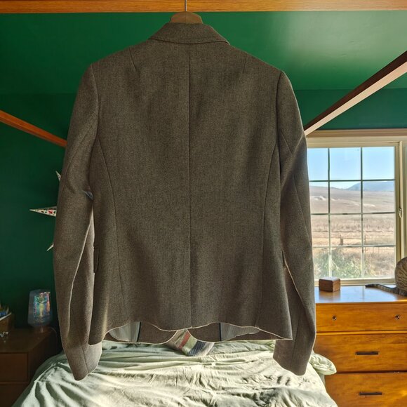 Banana Republic Wool-Blend Herringbone Blazer – Size 6 - Picture 3 of 3